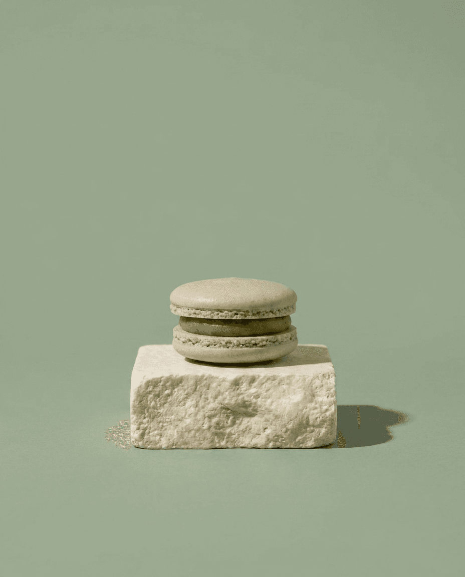 Pistachio macaron, studio shot